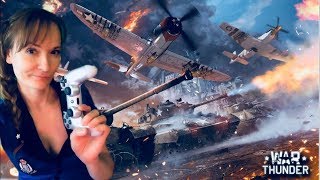 War Thunder -качаем американцев БР 6.3   - ДЕВУШКА И СТРИМ (PS4 pro)