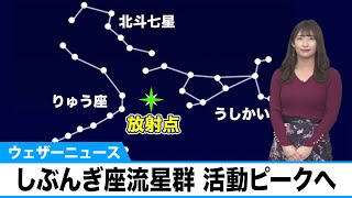 三大流星群　しぶんぎ座流星群が活動ピークへ