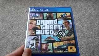 Unboxing Grand Theft Auto V GTAV GTA Rockstar Sony playstation 4 PS4