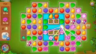 Gardenscapes - New Acres Level 759 Gameplay. Must watch!