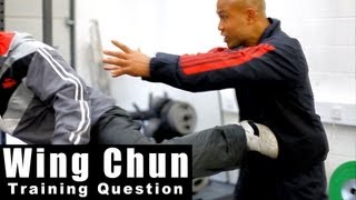Wing Chun training - wing chun how to deal with turn kick Q9