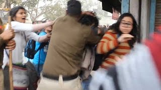 Delhi Police brutally beats students protesting for Rohith, watch video