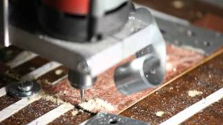 нарезка печатных плат на ЧПУ (PCB board cutting and drilling on CNC)