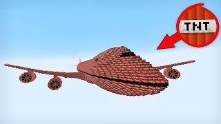 НУБ ПОСТРОИЛ САМЫЙ ОГРОМНЫЙ САМОЛЁТ ИЗ ДИНАМИТА В МАЙНКРАФТ ВЗРЫВ ТНТ TROLLING TNT MINECRAFT