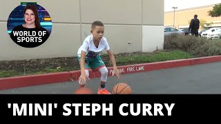 'Mini' Steph Curry goes viral with double dribble tricks
