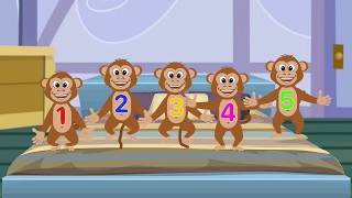 Five Little Monkeys Jumping On The Bed | Children Nursery Rhyme | Kids Songs