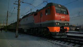 Электровоз ЭП2К-115 с поездом №057И Иркутск — Кисловодск