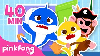 ¿Dónde está Tiburón Bebé? | Busquemos a la Familia Tiburón | Jugando al Escondite | Pinkfong