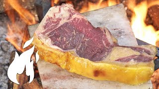 Gelbes Fett am Steak? Wie du  "Gute alte Kuh" grillst im Wald  ???