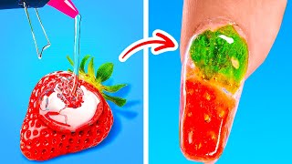 Pretty easy nail design ideas you can make at home || Nail Hacks