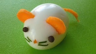 УКРАШЕНИЕ БЛЮД.  МЫШКА ИЗ ЯЙЦА