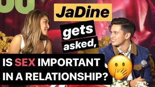 JADINE gets asked, “Is SEX important in a relationship?” | JAMES Reid & NADINE Lustre react