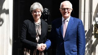 Malcolm Turnbull arrives at No 10 Downing Street