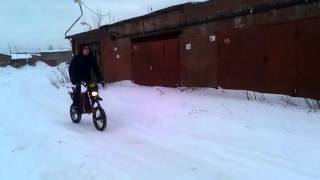 Irbis ttr 125, лысая резина зимой