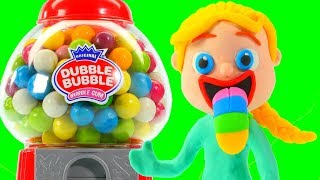 FROZEN ELSA, HULK & THE GUMBALL MACHINE ❤ Superhero Babies Play Doh Cartoons For Kids