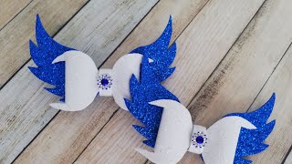DIY |Бантики крылышки| Бантики из глиттерного фоамирана |Мастер класс |Новинки канзаши 2019