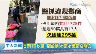 20191025中天新聞　與警「諜對諜」！東區擺攤亂象　罰單成另類租金