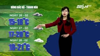 (VTC14)_ Thời tiết 12h ngày 25.02.2017