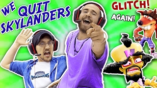 WE QUIT SKYLANDERS w/ DALLAS the PIZZA GUY! IMAGINATORS GLITCHES AGAIN!! Crash Bandicoot Level