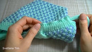 Как протянуть шнурок через двойную резинку. Вязание спицами