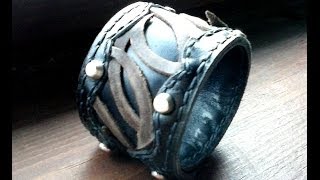 Making a Leather Cuff for Men