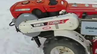 Вспахать землю？ Легко! Мощнейший мотоблок Kubota.тел.89651042182