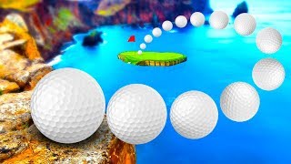 ПОПАЛ В ЛУНКУ НА РАССТОЯНИИ 1000 КМ МЯЧИКОМ ДЛЯ ГОЛЬФА!? Golf it