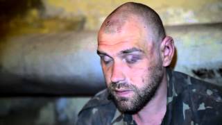 Допрос бойца ополчения ДНР взятого в плен