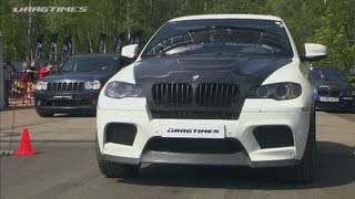 Porsche 911 Turbo S vs BMW X6M vs Jeep SRT-8