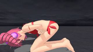 [MMD] 重音テト(ビキニ Ver.) x 初音ミク Ryona - Test Ver.