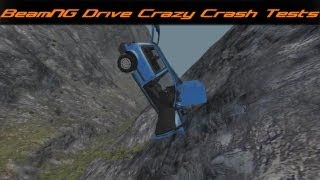 BeamNG Drive | Crash Montage With Crash Tests On Cliff of Death, Testing Grid And Small Island 1080p