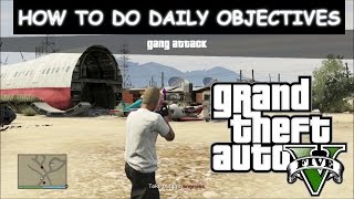 GTA V How to do Daily Objectives #8 Complete a Gang Attack