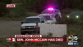 RAW: Procession leaves Sen. McCain's ranch after his death