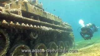 aqaba jordan scuba dive red sea wreck tank http://www.la-video-sous-marine.com/