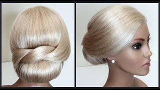 Красивые прически.Быстрая легкая прическа пучок.Подробное видео.Quick easy hairstyle.Detailed video.