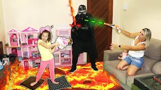 O CHÃO É LAVA SALVA A BEBÊ REBORN COM NERF WAR (THE FLOOR IS LAVA)