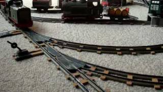 Old clockwork tin toy train Biller Bahn