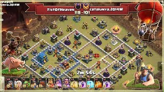 FistOfHeaven VS catalunya.2014W (#2C8YG2YY) | TH12 War Recap #96 | Clash Of Clans | 2018 |
