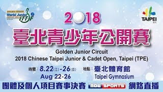 Live團體決賽::2018臺北青少年桌球公開賽 Chinese Taipei Junior & Cadet Open網路直播