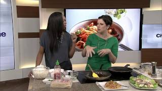 Easy Pad Thai and warm chicken and apple salad