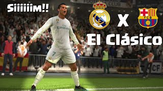 CR7 BRILHOU!!!!! | FIFA 18 | Barcelona X Real Madrid ( El Clásico ) /Multiplayer