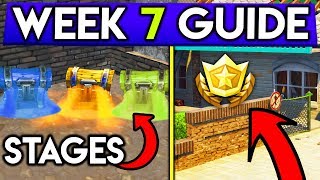 Fortnite WEEK 7 CHALLENGES GUIDE! Chest Stage Locations, Secret Battlestar! (Battle Royale Season 5)