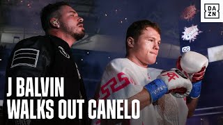 J Balvin Walks Out Canelo Alvarez In EPIC Ring Walk