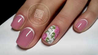 Розы на ногтях | Roses Nail Art Tutorial | KSEVA