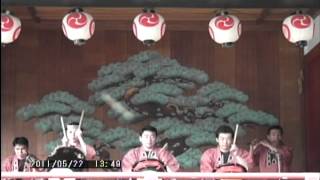 TOKYO JAPAN　浅草三社祭　神楽殿での美風連社中の演奏