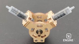 Making V - Twin Engine Using Syringe || V2 Engine