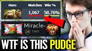 A GUY SPAMMING PUDGE 1000 GAME~ RIP MIRACLE TINY - Dota 2