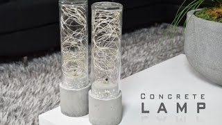 DIY Concrete Lamp | LED String Lights