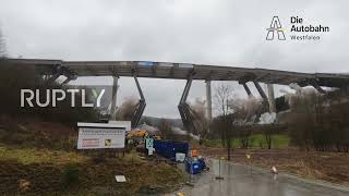 Germany: Engineers blow up Rinsdorf viaduct in spectacular style, sets national record