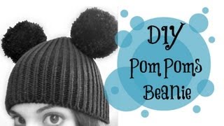 DIY: POMPOMS / Mickey Mouse hat! (quick and easy! ^^)
